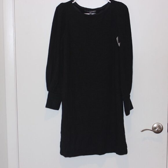 NEW Julia Jordan Black Boatneck Long Sleeve Sweater Dress Women Size 8 $120 - Picture 4 of 13